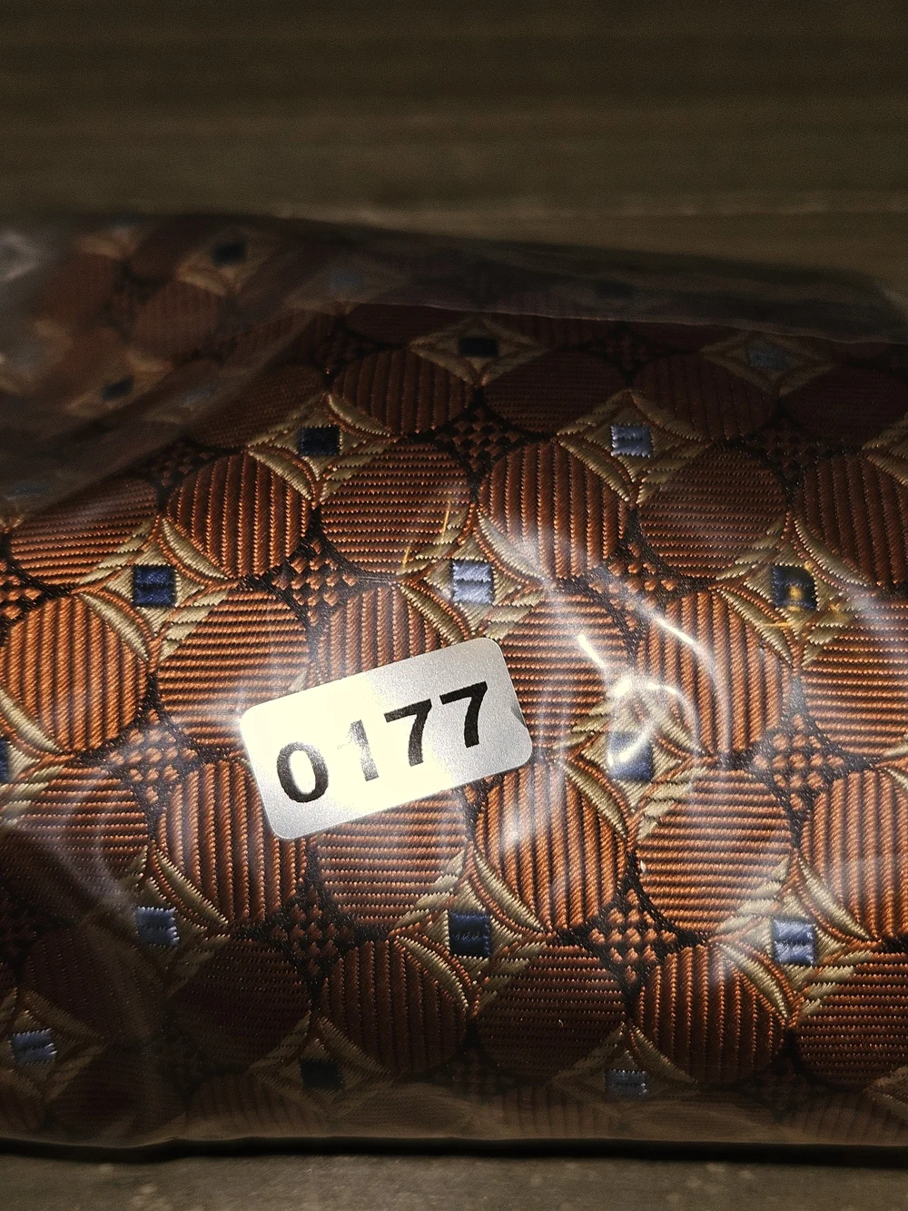 Jos. A. Bank Orange and Blue Geometric Silk Tie
